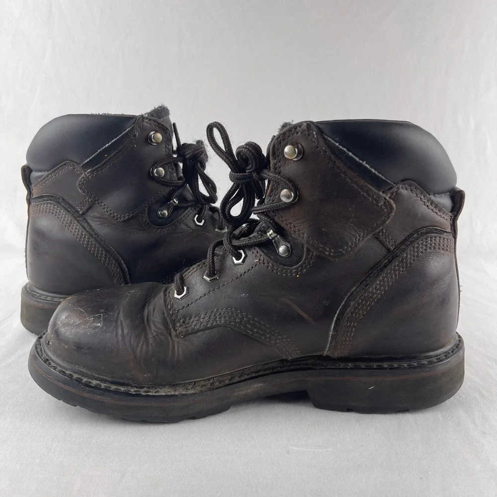Timberland PRO Direct Attach Men 8M Brown Soft Toe Work Boot Leather 33046 A7001